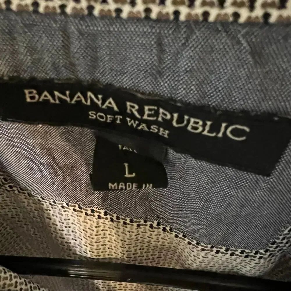 Banana Republic Men's Soft Wash Button Down Shirt Size Large Date Night Office